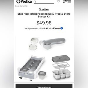 Skip Hop infant feeding prep and storage set NEW